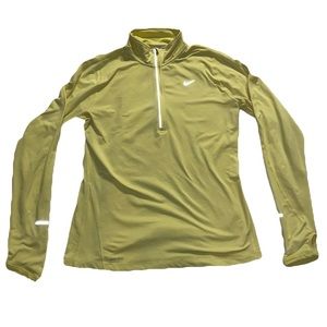 Yellow Reflective Dri Fit Nike Zip Up Fleece ✔️